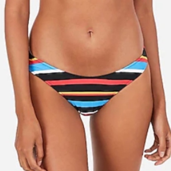 Last chance…Express Bikini Bottom Stripe Swimsuit Swim M Medium New - Picture 1 of 4